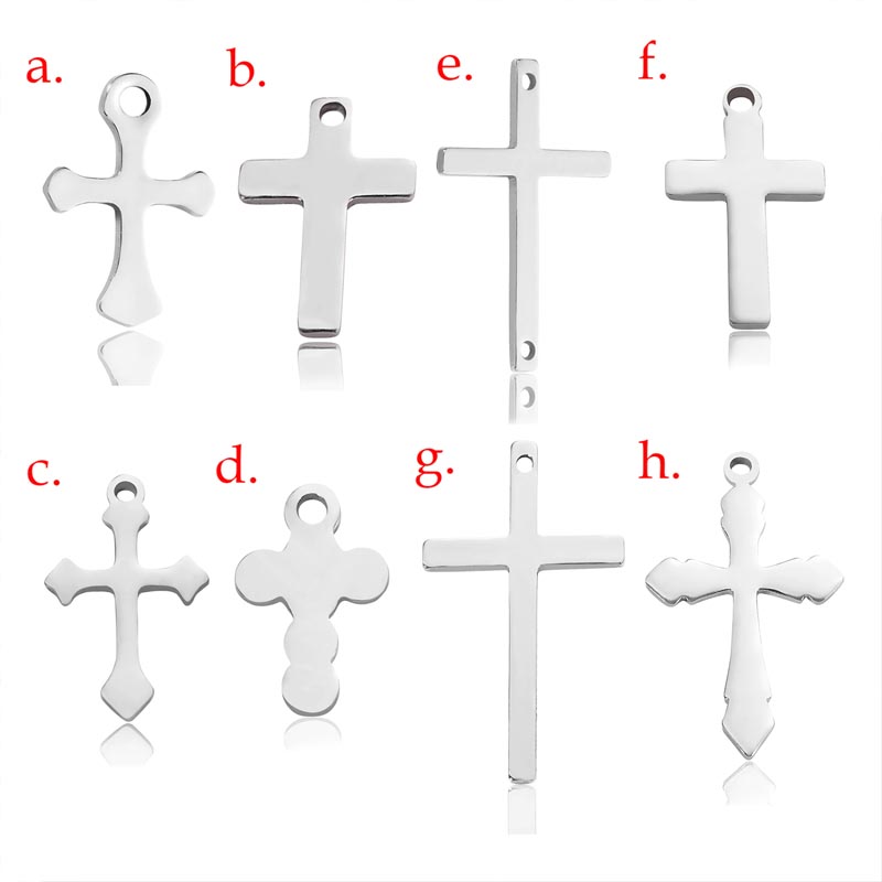 ＜グリーンピアッシング＞ いろいろな十字架クロスステンレスパーツ画像
