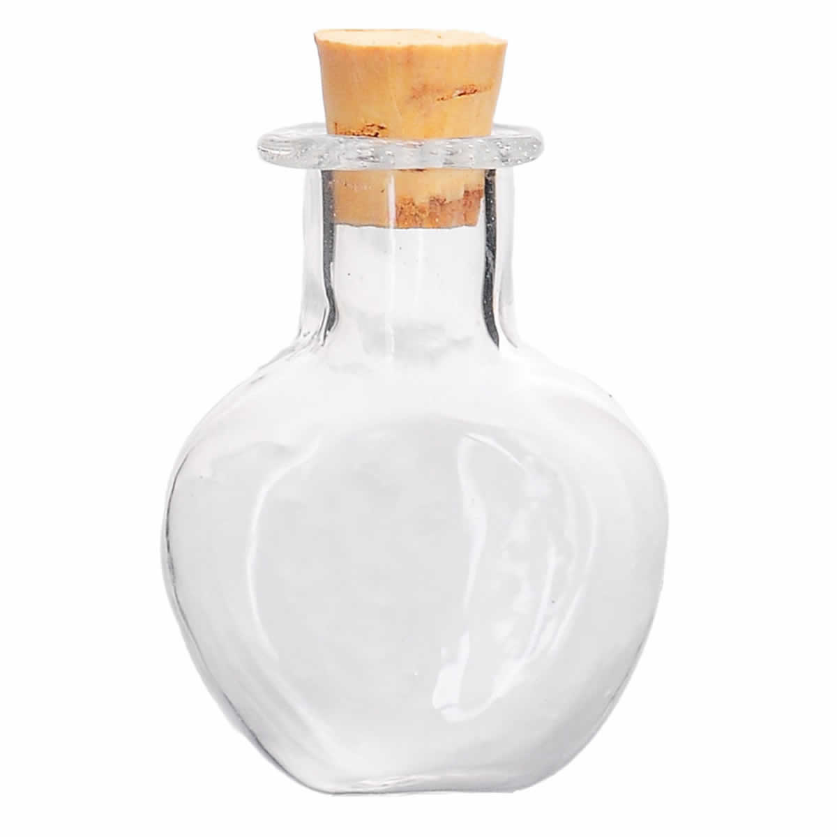 ＜グリーンピアッシング＞ 魔法のボトル コルク栓付きガラス小瓶パーツ画像