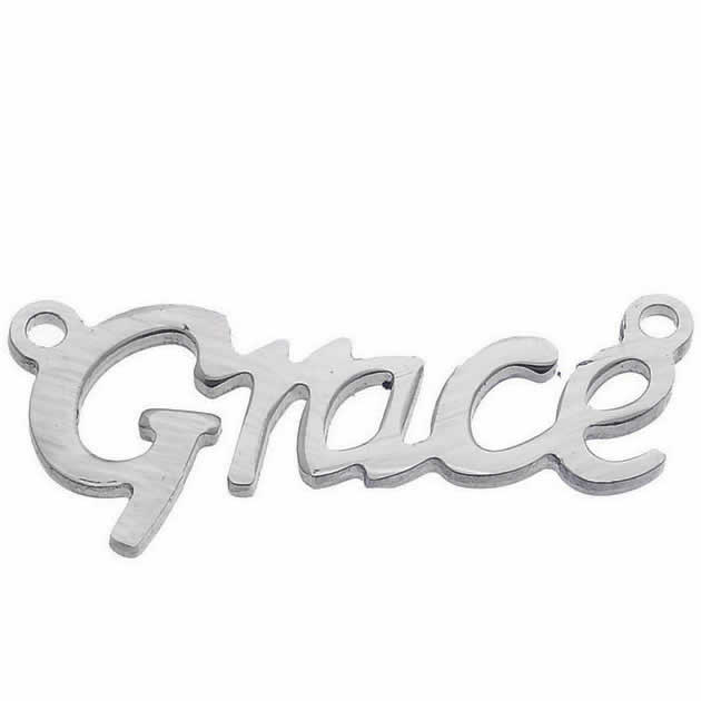 ＜グリーンピアッシング＞ メッセージステンレスパーツ（Grace）画像