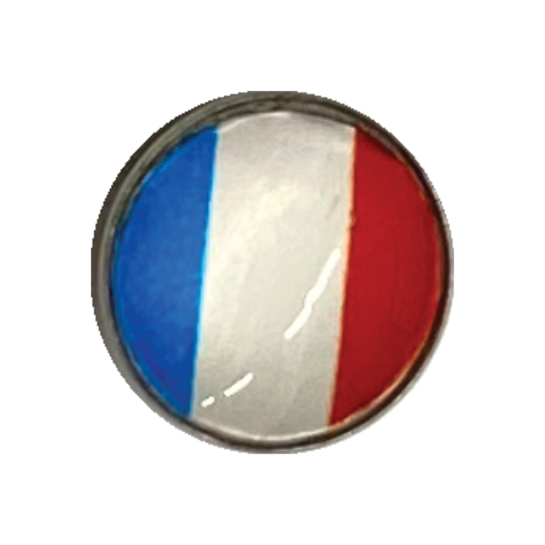 ＜グリーンピアッシング＞ フランス国旗ネジ式ディスクキャッチ 14G