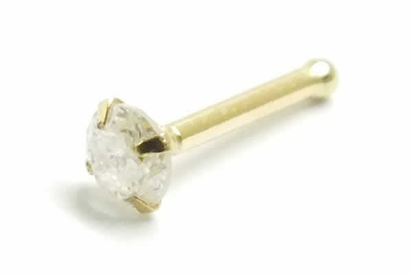 ＜グリーンピアッシング＞ ダイヤモンド（PK2/3.0mm）ノーズスタッド 鼻ピアス画像