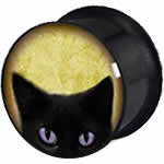 黒猫 ダブルフレアアイレット ボディピアス
