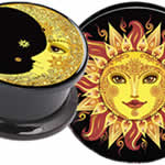 太陽と月アクリルネジ式フレア ボディピアス