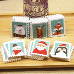 切手風クリスマスペーパータグ /5枚セット