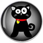 黒猫 ステンレス ピアス