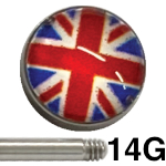 イギリス国旗ネジ式ディスクキャッチ 14G