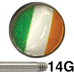 アイルランド国旗ネジ式ディスクキャッチ 14G